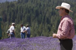 Gary Young at lavender farm in St. Maries, Idaho