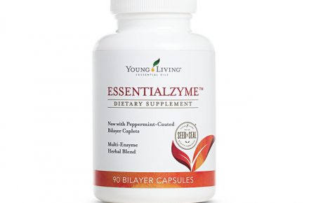 a bottle of Young Living's Essentialzyme capsules
