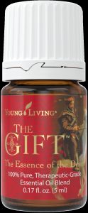 a bottle of Young Living The Gift essential oil blend